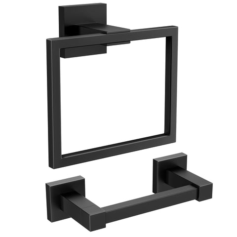 FORIOUS toilet paper holder set wall mount with pivoting design for easy roll changes.