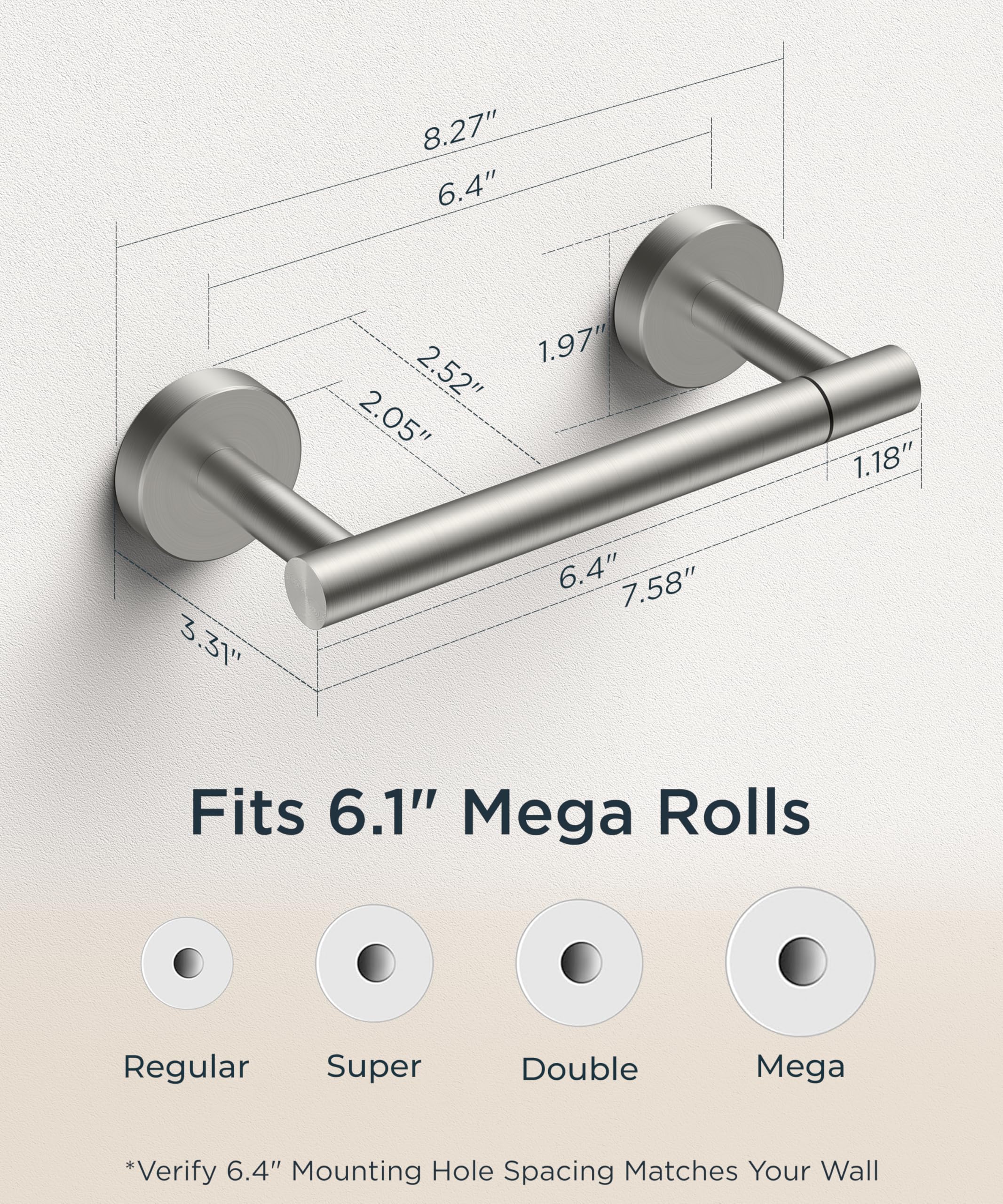 FORIOUS stainless steel brushed finish provides rustproof durability for commercial restrooms.