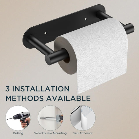 FORIOUS stainless steel toilet paper holder highlighting durable rustproof construction
