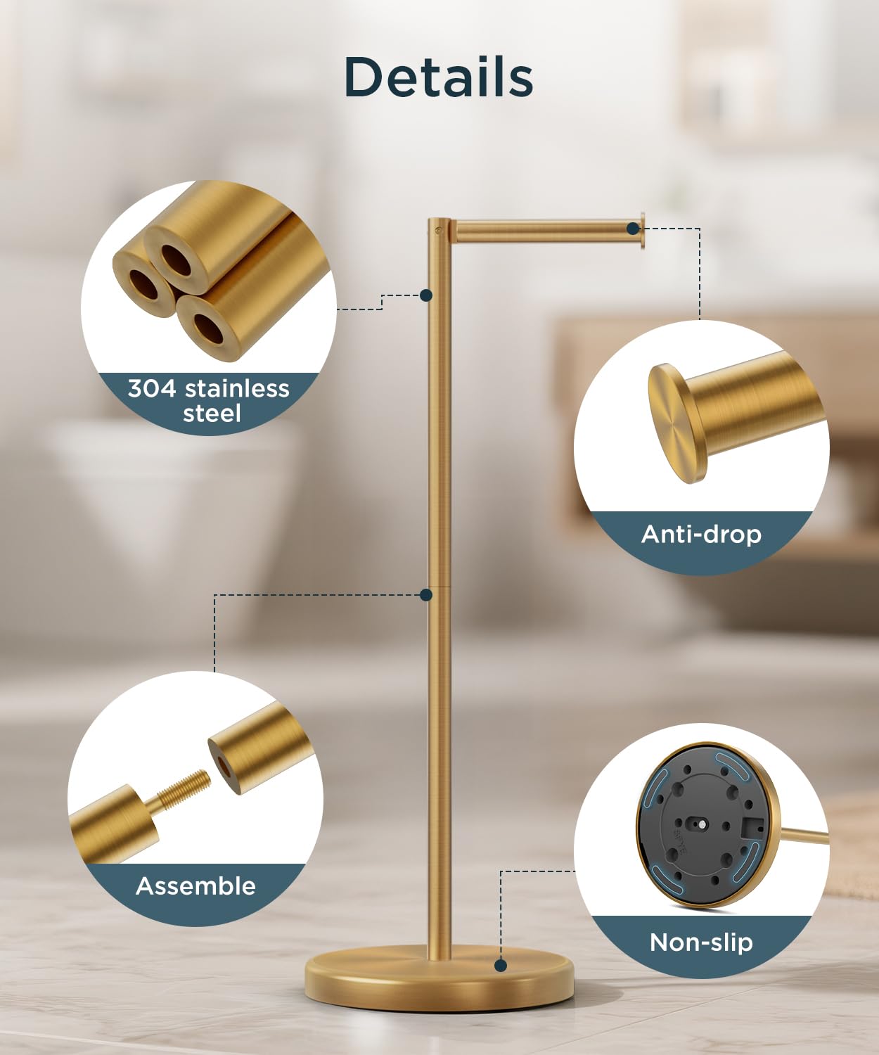 Forious 23.2 inch height keeps tissue within easy reach