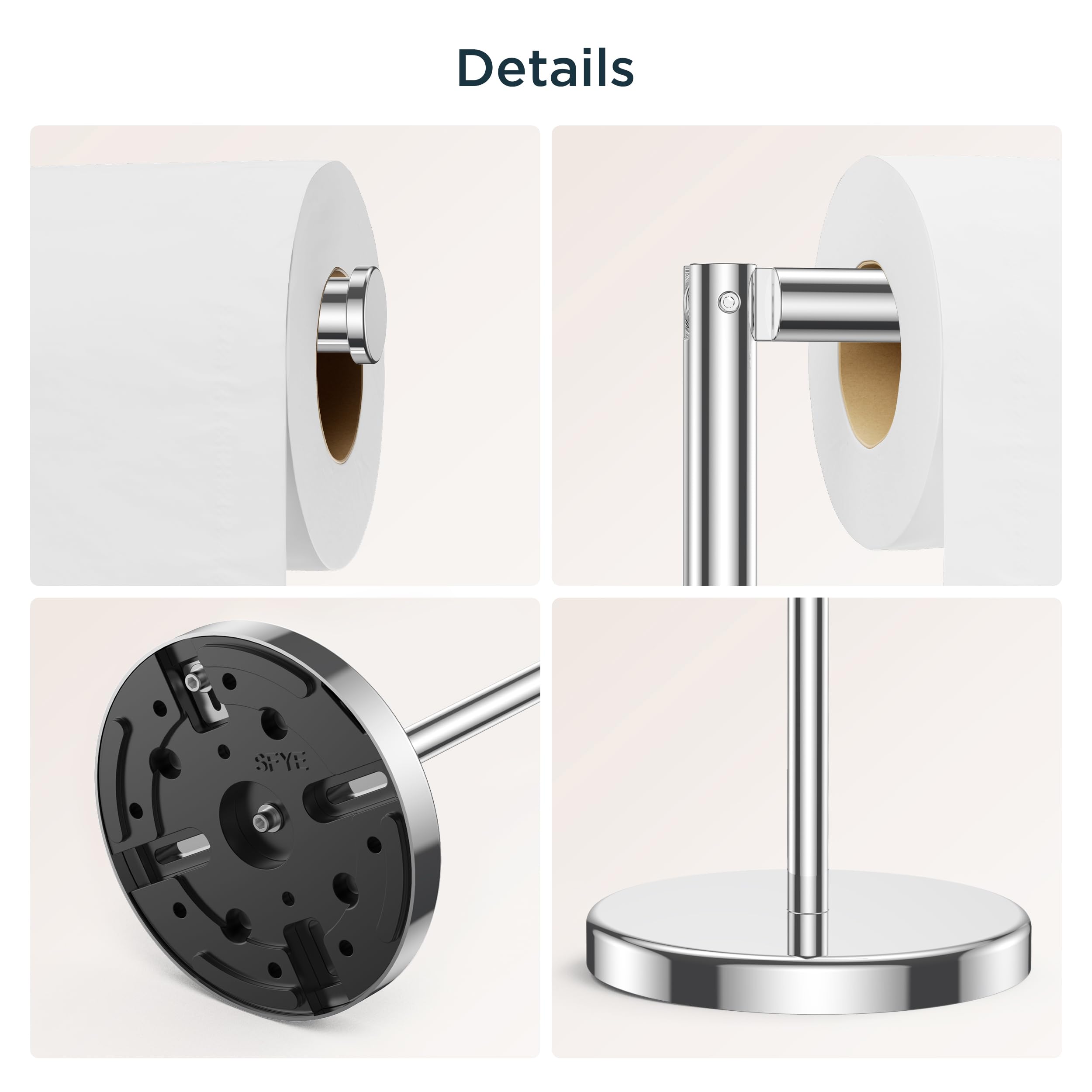 FORIOUS dimensions fit most bathrooms while keeping paper within reach.