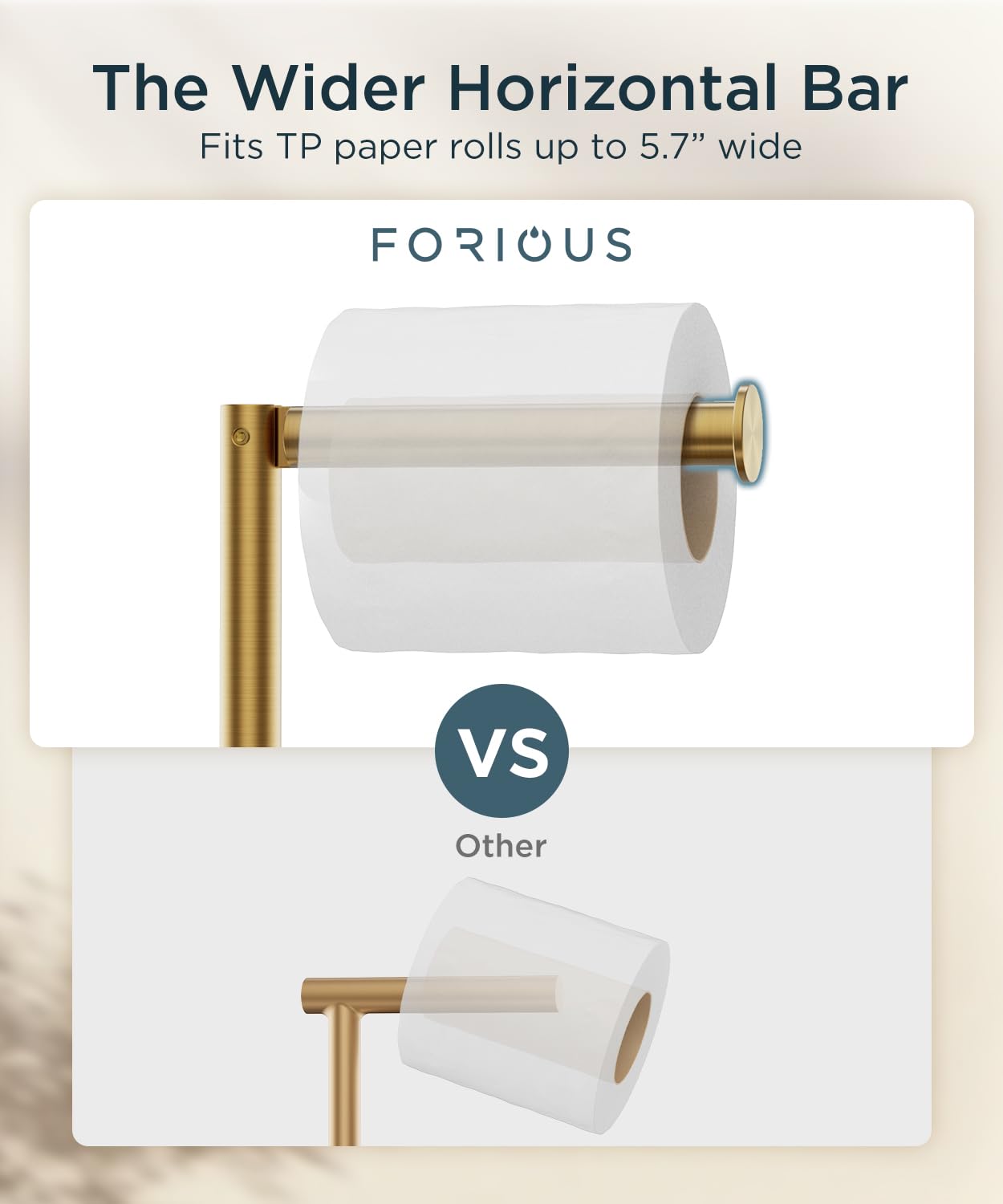 Forious 6.5 inch bar fits most roll sizes