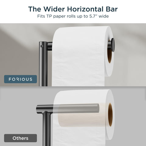 Matte black FORIOUS finish adds modern style to bathroom.