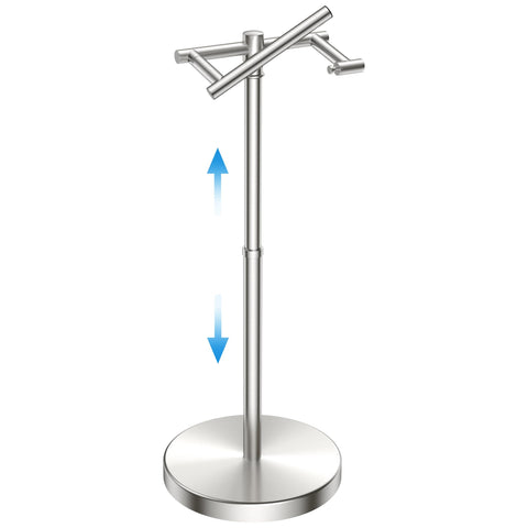 FORIOUS toilet-paper-holder-stand stainless steel for durable, rust-resistant bathroom organization