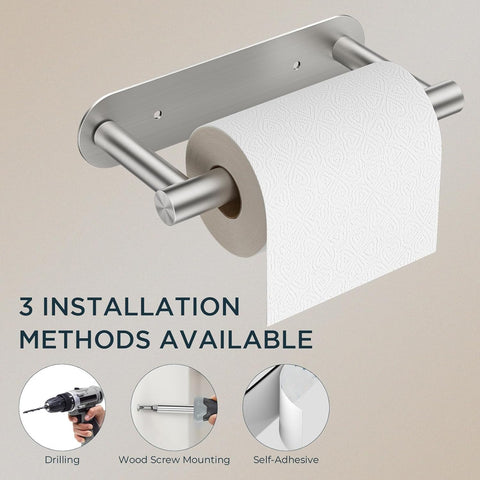 FORIOUS SUS304 stainless steel toilet paper holder stays rust-free in humid bathrooms.