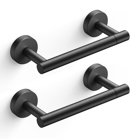 FORIOUS wall-mount toilet paper holder with pivoting double post for secure roll delivery