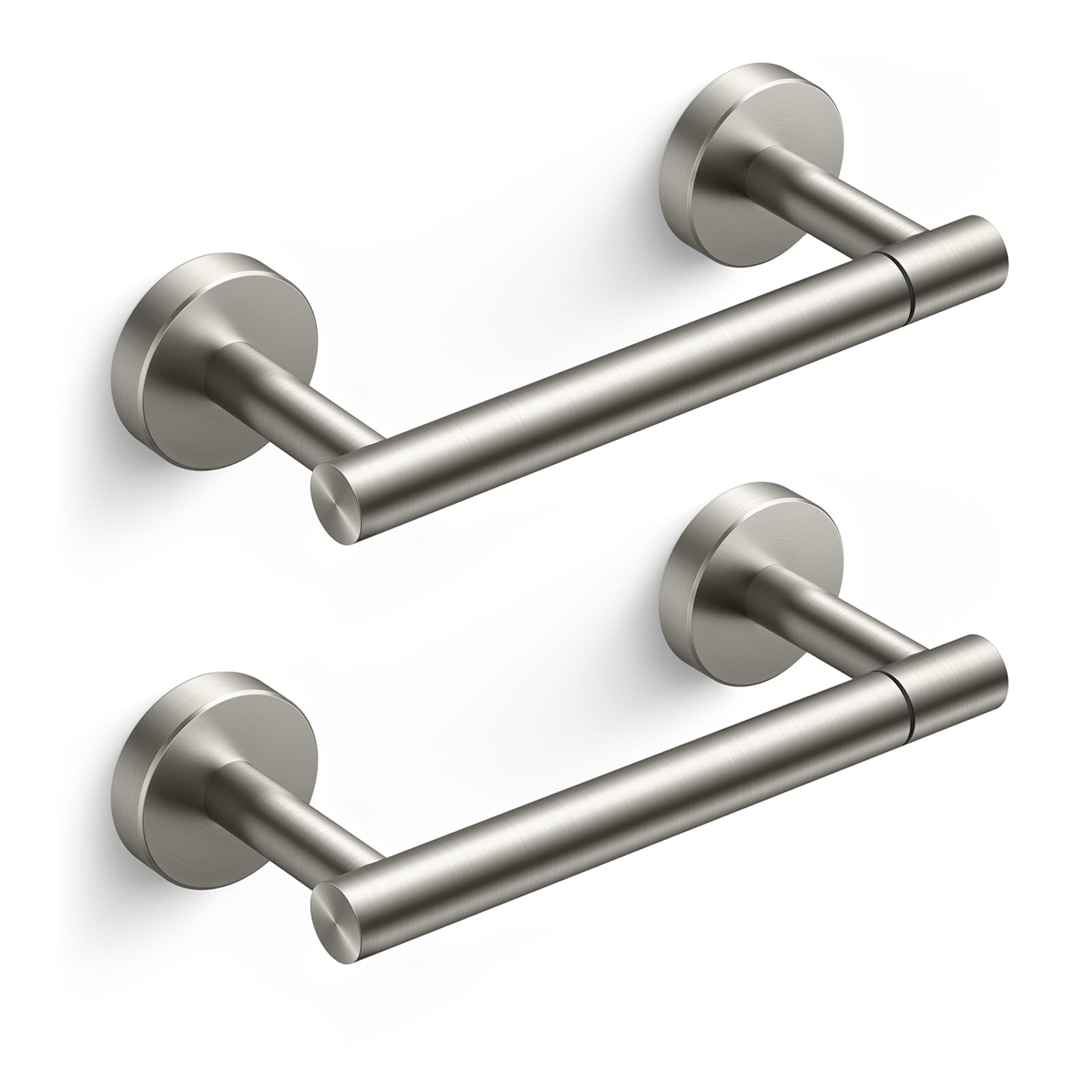 FORIOUS toilet paper holder wall mount pivoting double post improves roll changes in busy bathrooms.