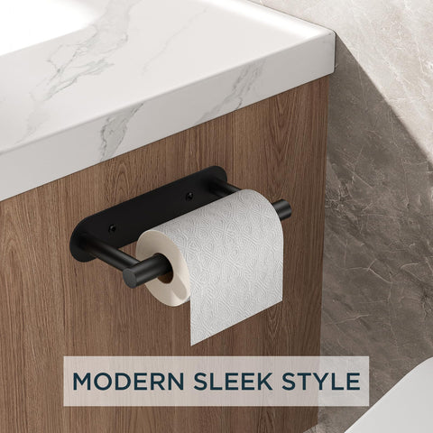 FORIOUS toilet paper holder with screw wall mount demonstrated on a bathroom wall