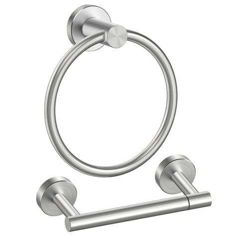 FORIOUS toilet paper holder wall mount with double post for secure roll changes