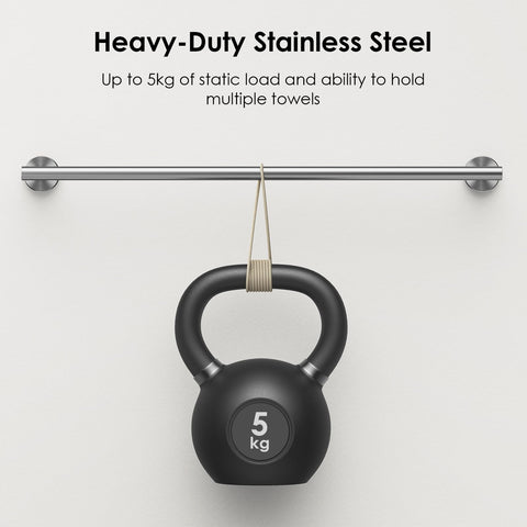 FORIOUS modern towel rack with brushed-nickel finish enhances bathroom style.