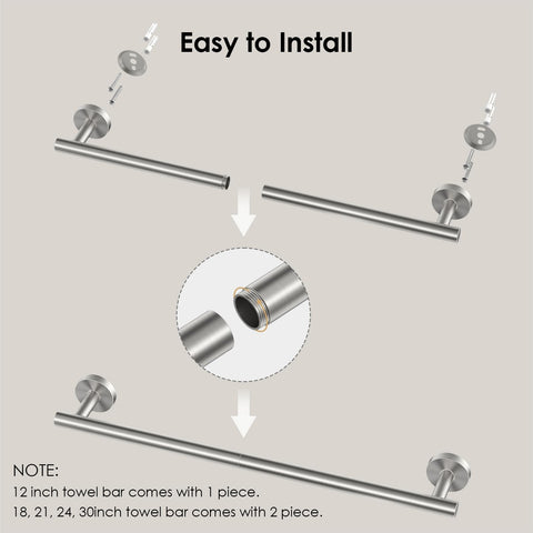 FORIOUS towel rack wall-mount hardware included for easy installation.