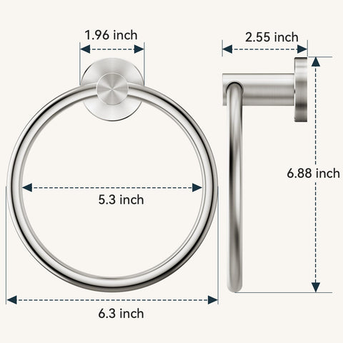 FORIOUS SUS304 stainless steel ring resists rust, keeping a fresh look in busy bathrooms.