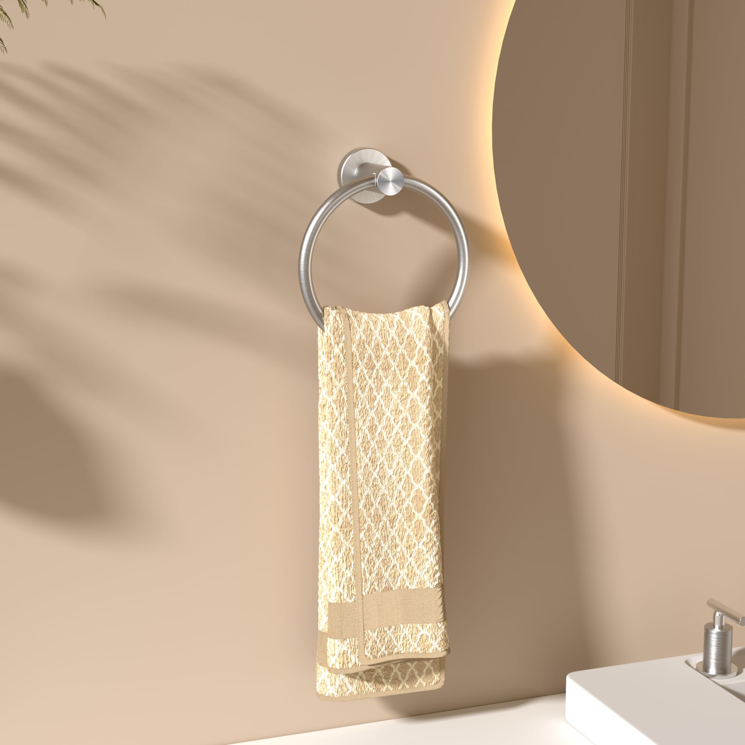 FORIOUS space-saving design fits compact bathrooms while keeping towels neatly hanging.