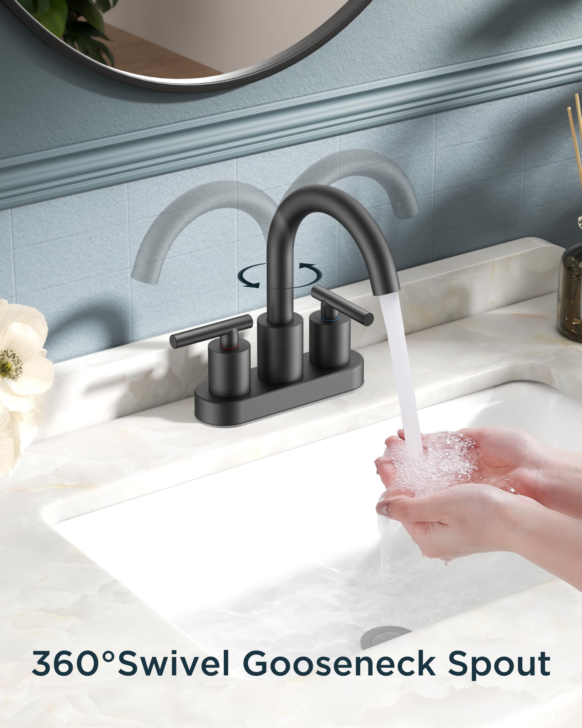 FORIOUS two-handle control allows precise temperature adjustment for everyday use.