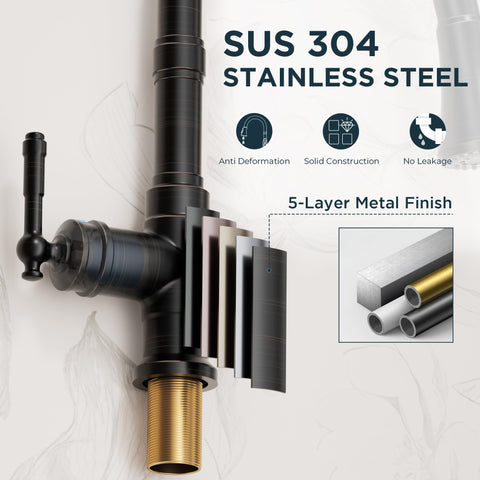 FORIOUS 13-inch retractable hose expands reach during tasks.