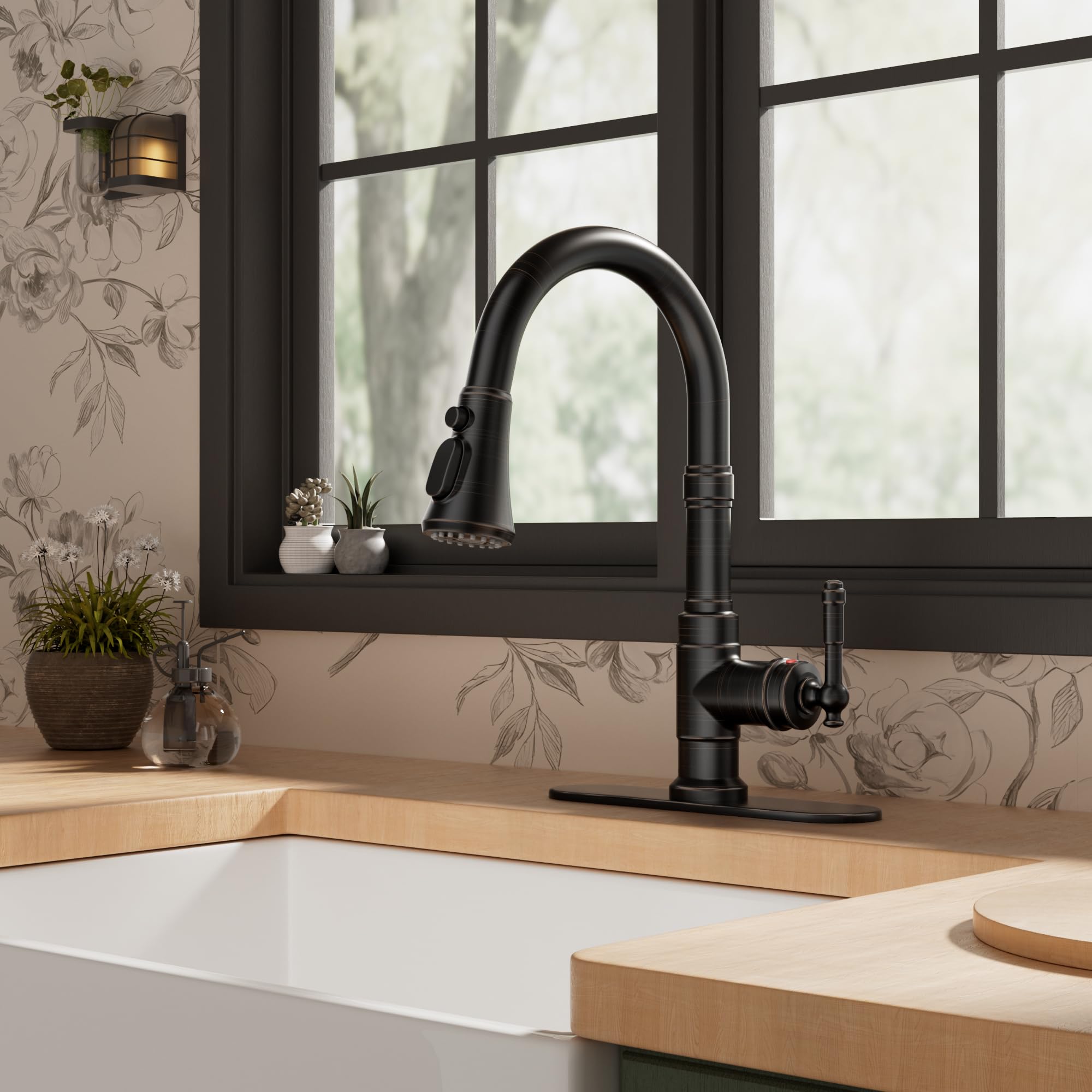 FORIOUS oil rubbed bronze finish adds durable style for timeless kitchens.