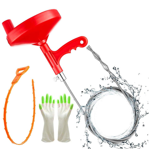 Forlivese drain auger 25ft steel wire handles deep clogs without chemicals