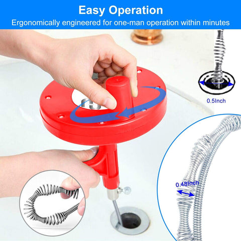 Forlivese drain auger mechanical handle provides comfortable grip during use