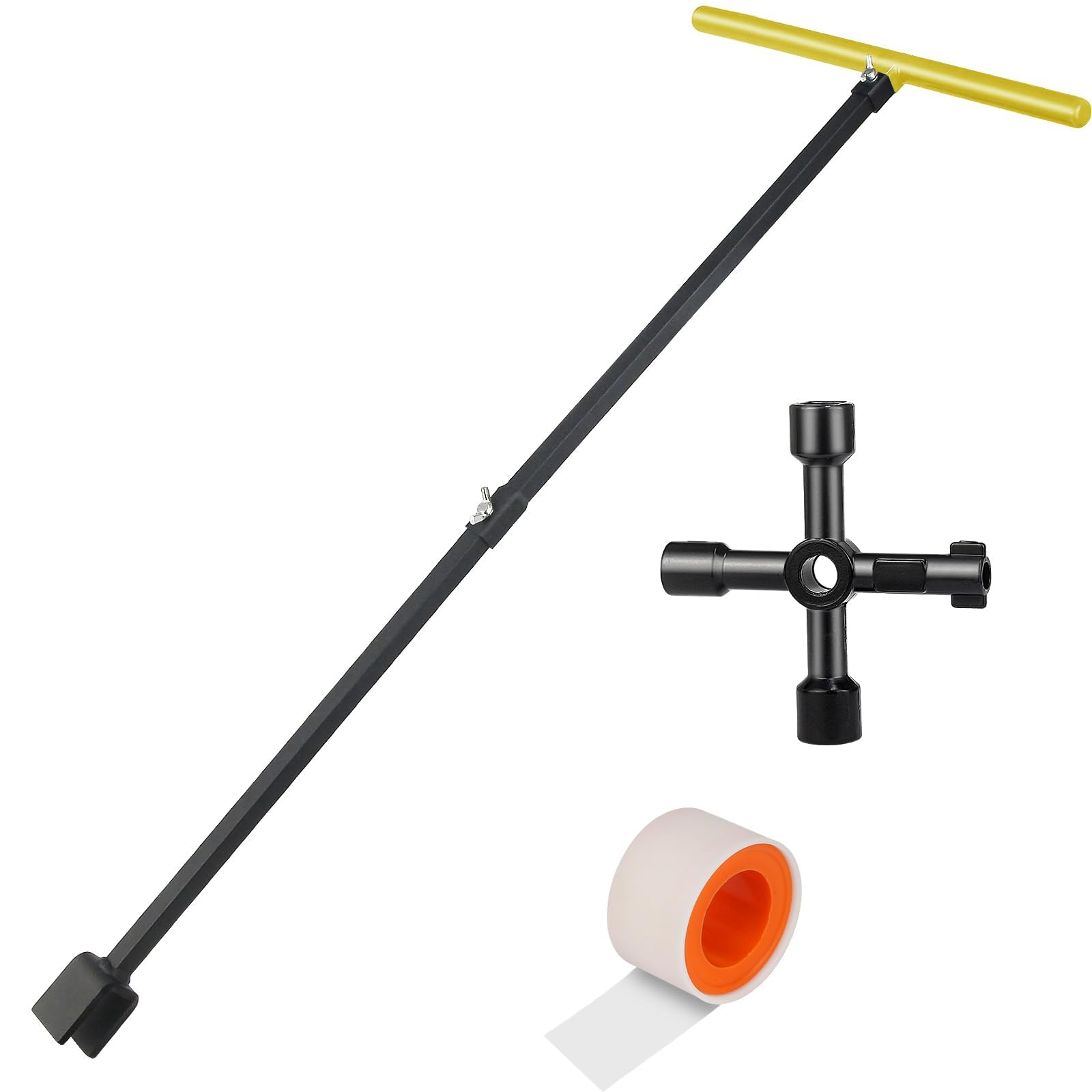 Forlivese 28-inch water meter key with extended reach for tight spaces