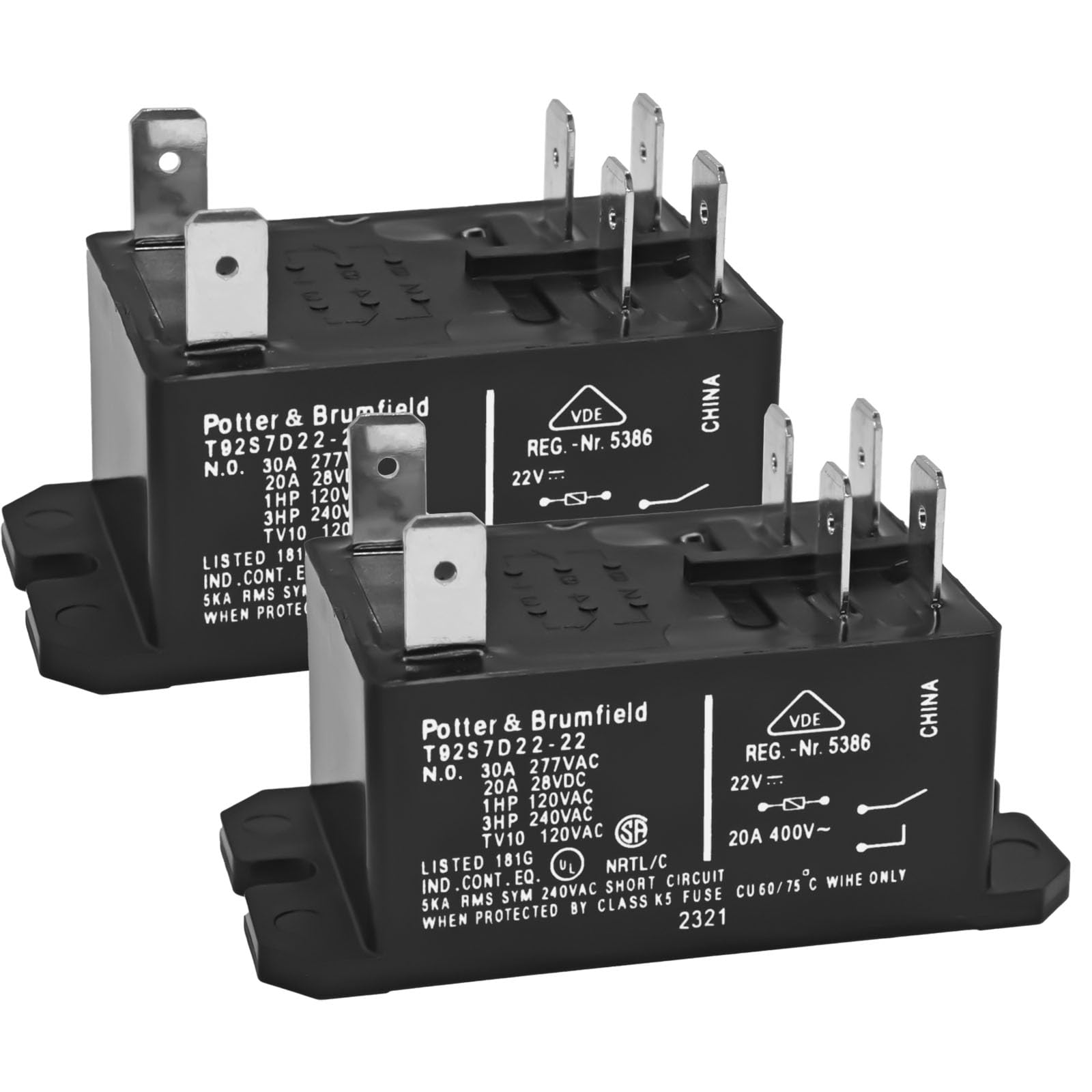 Formiden T92S7D22-22 relay pack front view for easy furnace replacement.