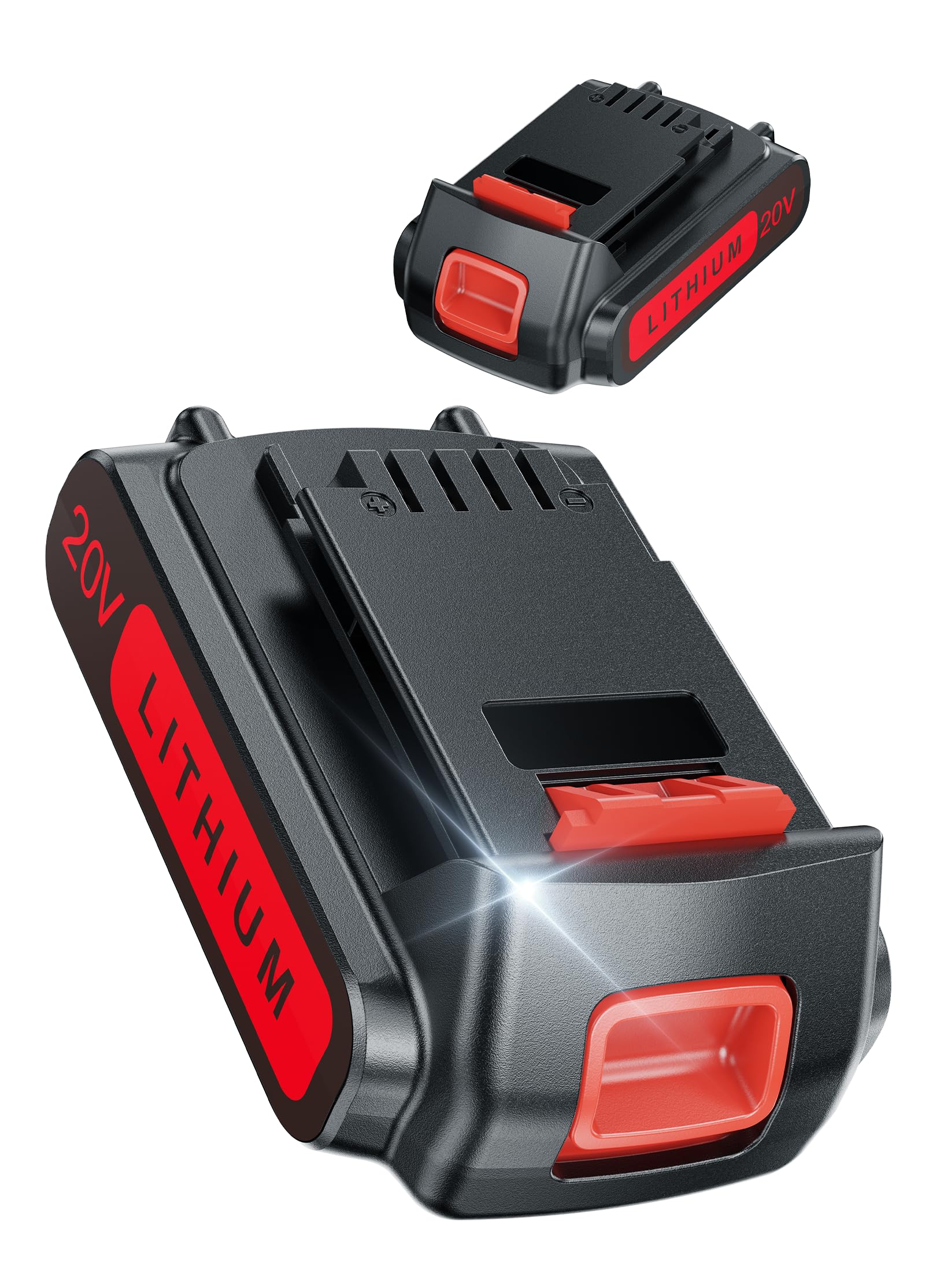 FORNERGY 5.0Ah 20V battery front packaging shows long-lasting power for outdoor tools