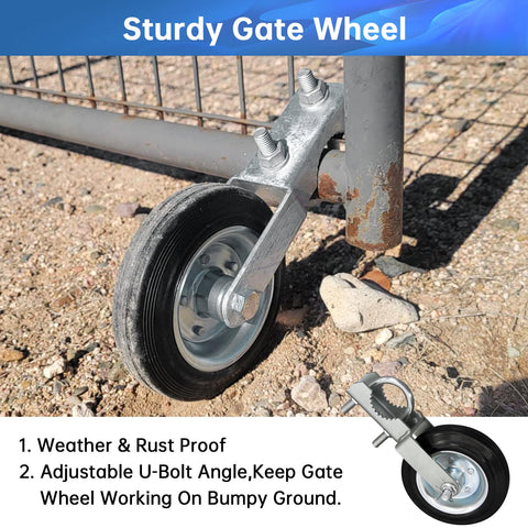 ForoGore gate wheel adjustable angle shows 0–90 degree adaptability.