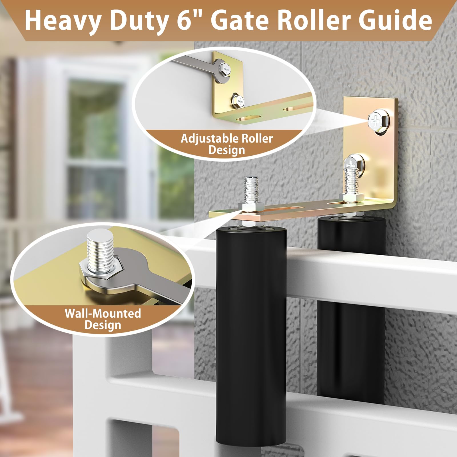 ForoGore sliding gate hardware kit shown assembled