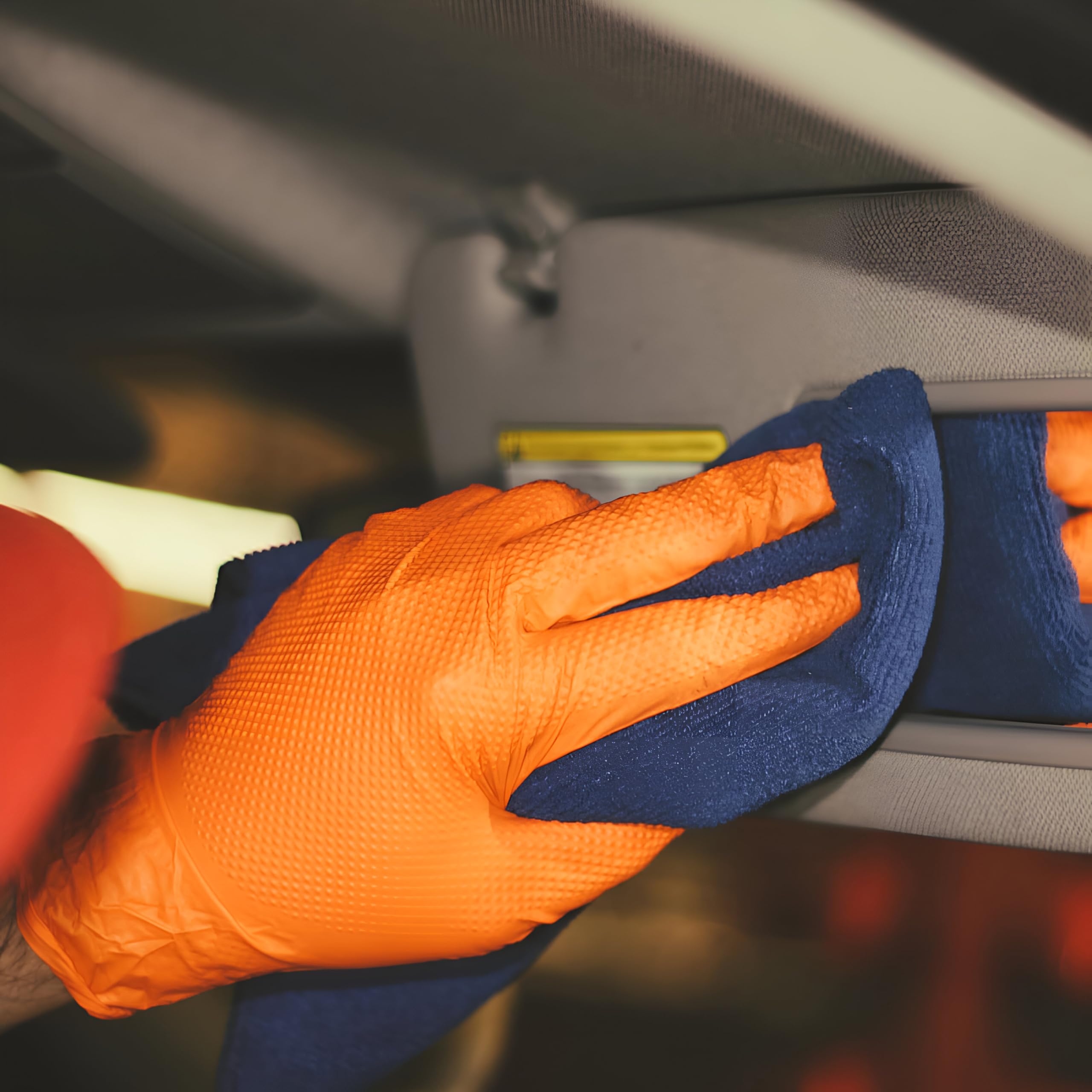 ForPro orange gloves improve visibility in dim work areas
