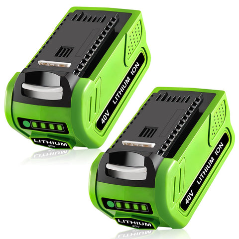 Forrat 2Pack 6000mAh battery duo on a workbench for extended outdoor use.