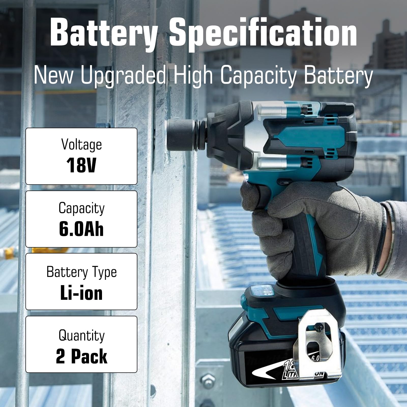 Forrat battery LED indicator displays remaining power for easy monitoring.