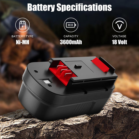 Forrat HPB18 compatible battery side view demonstrating fit with tools