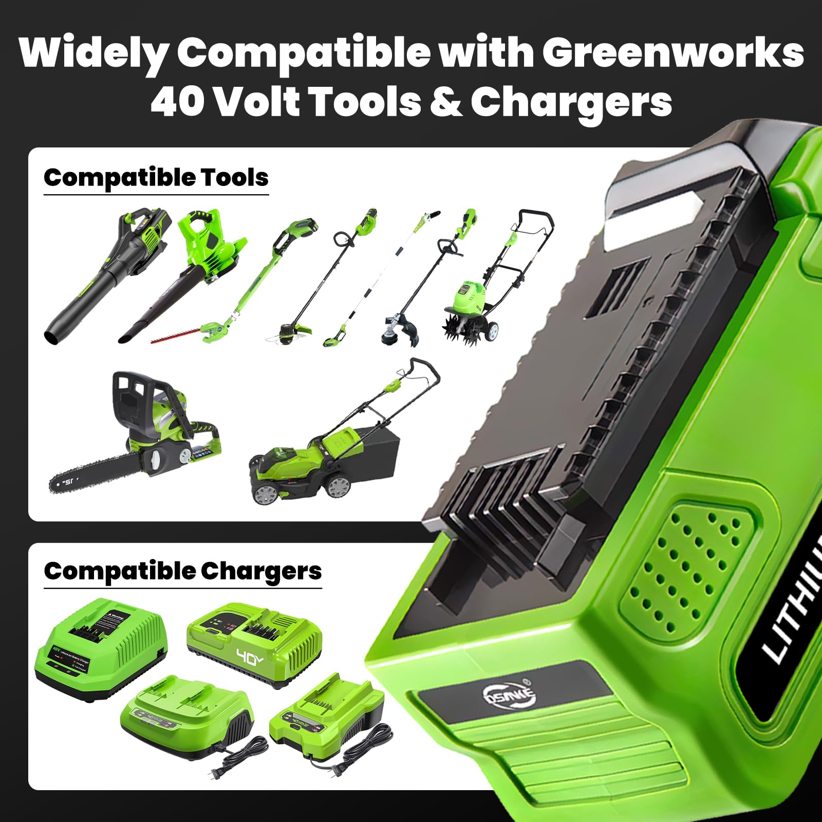 Forrat lithium-ion construction highlighting durable outdoor-grade cells.