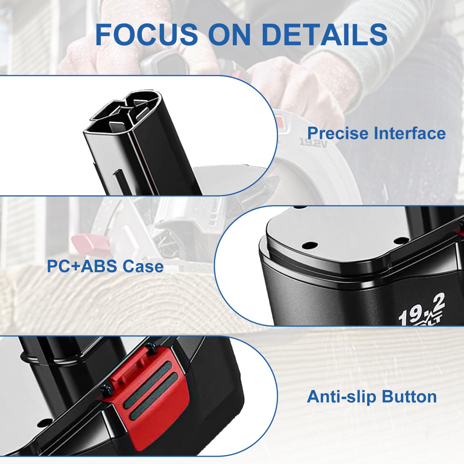 Forrat Ni-MH 4500mAh replacement battery for Craftsman 19.2V.