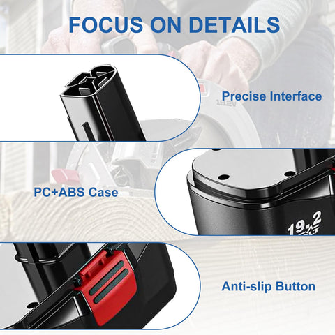 Forrat Ni-MH 4500mAh replacement battery for Craftsman 19.2V.