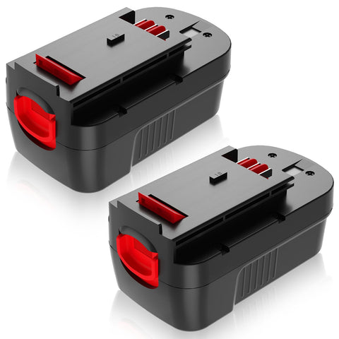 Forrat HPB18 two-pack replacement battery front view showing battery body