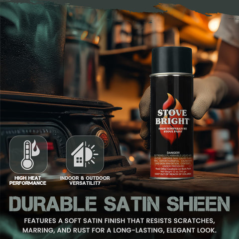 Forrest Paint Stove Bright 6304 sprayed stove panel with matte finish