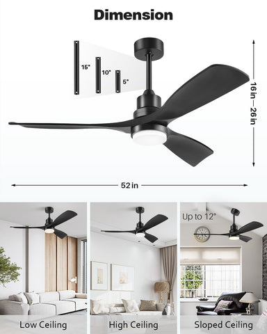 Forrovenco outdoor patio ceiling fan with light creates cool comfort on warm evenings