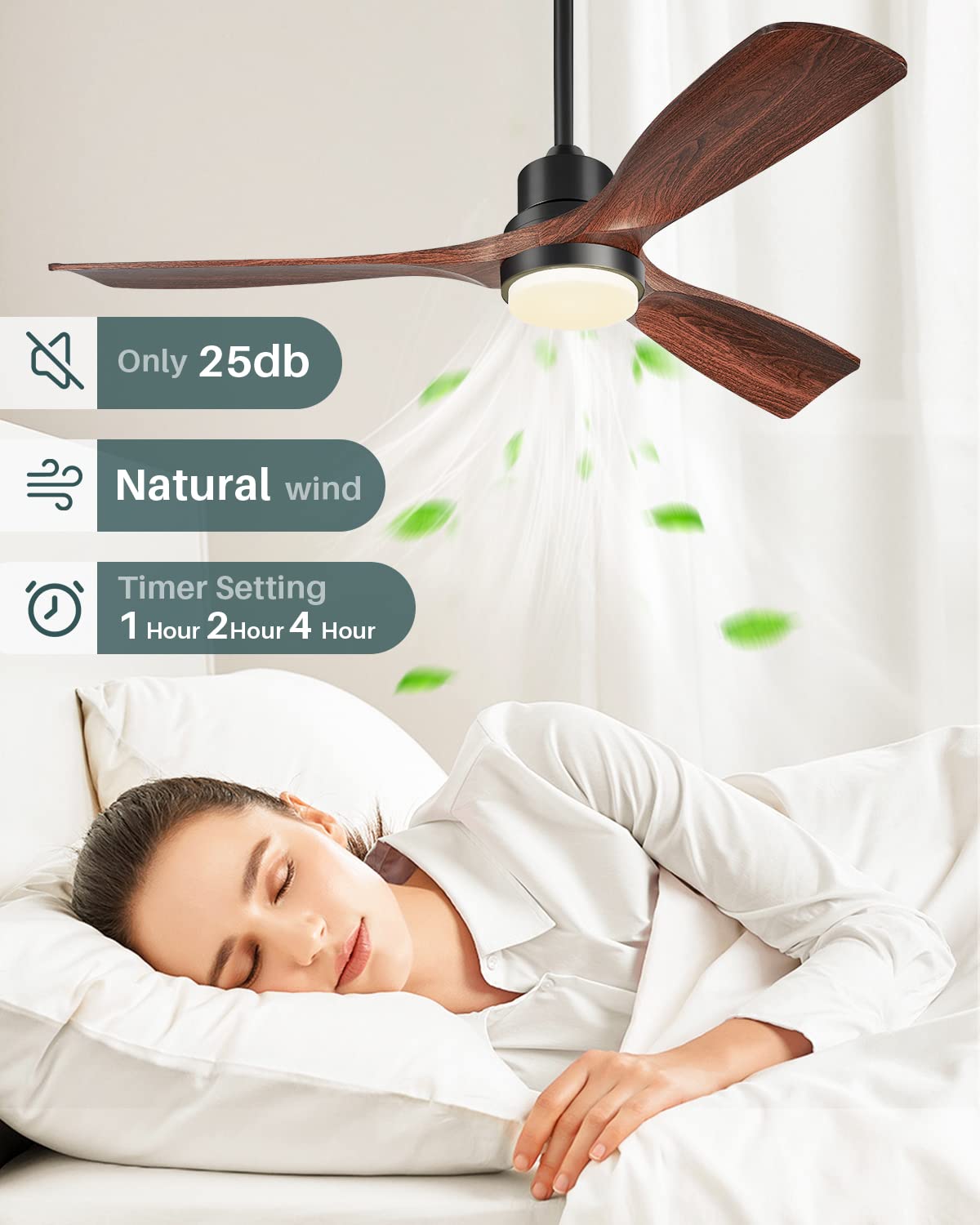 Forrovenco three downrods option adapts to different ceiling heights.