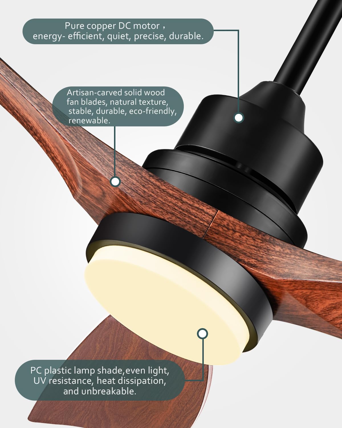 Forrovenco quiet DC motor reduces noise for bedrooms and offices.