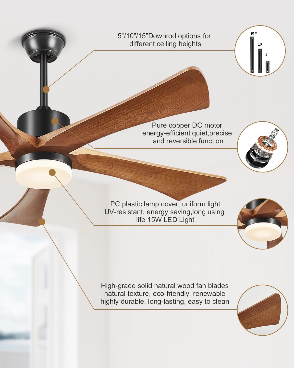 Forrovenco remote control with 6 speeds for precise comfort adjustments.