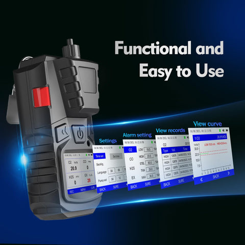 Forsensal calibration kit included for quick, accurate gas detector setup.