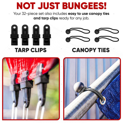 FORTEM canopy tarp ball ties 8in help secure canopies and tarps quickly