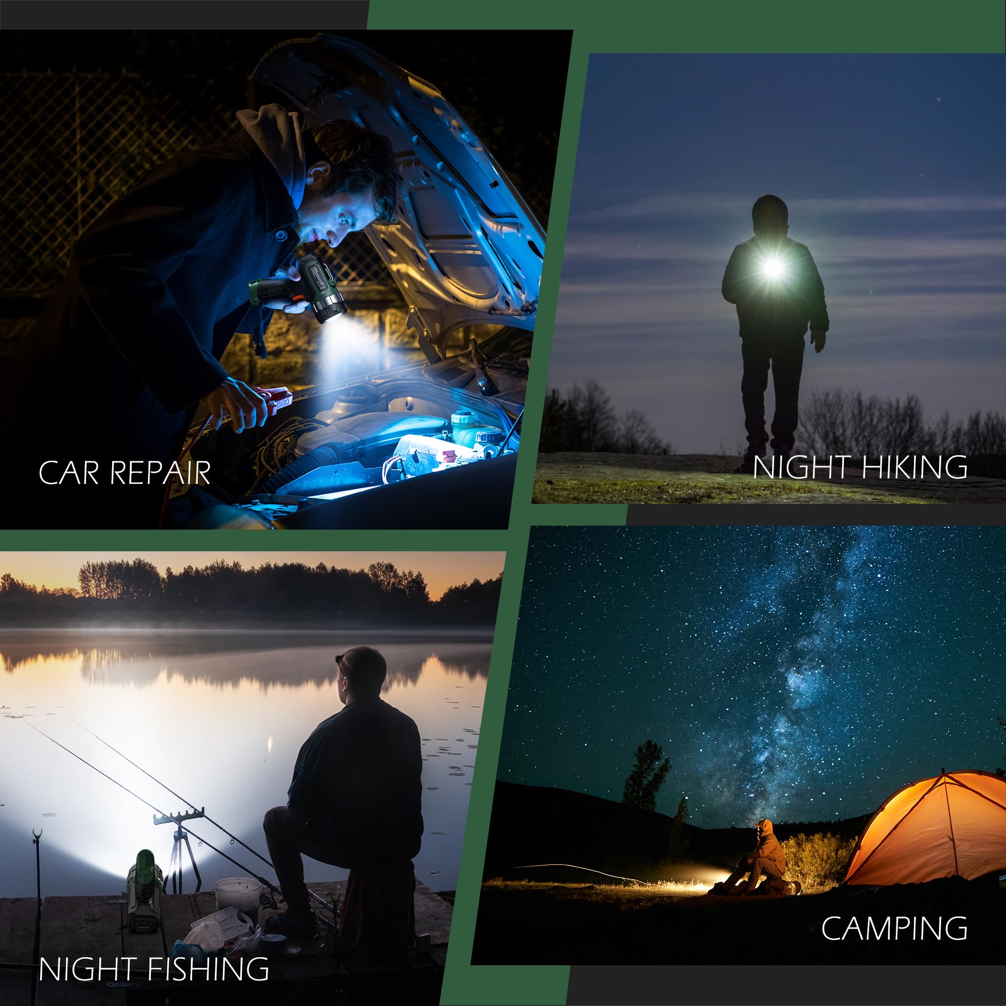 FORTO durable ABS construction delivers reliable brightness up to 1400 lumens.