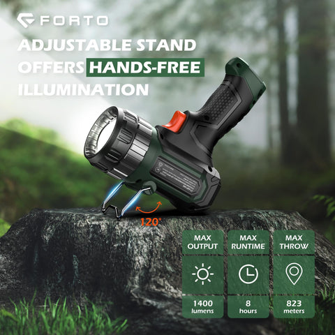 FORTO 4000mAh battery provides long runtimes and versatile usage.