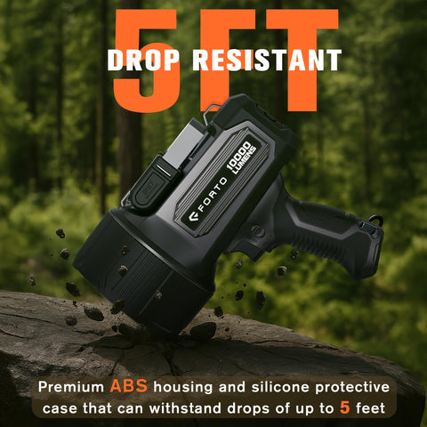 FORTO extreme beam distance of 48000 candela enables long-range visibility.