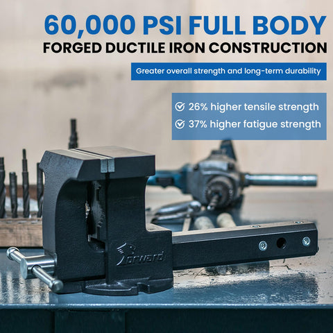 Forward 1705A anvil area with grooved jaws ensures stable pipe holding