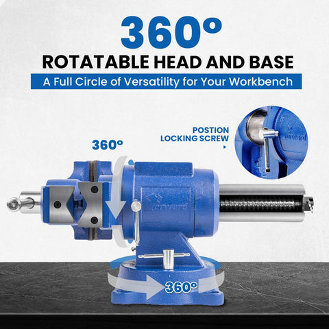 Forward DT08125A 360-degree swivel base enables precise clamping from any angle.