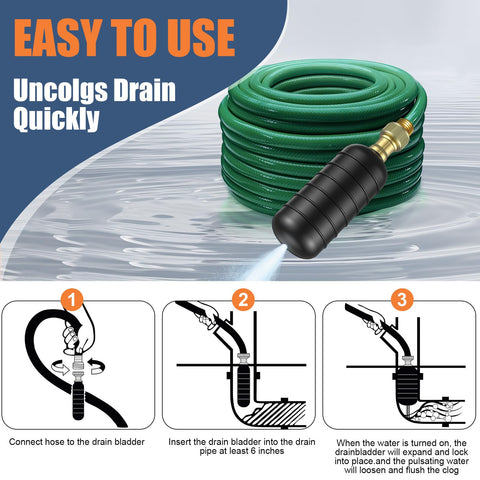 Fosenlion drain bladder clear-result shows effective clog clearance