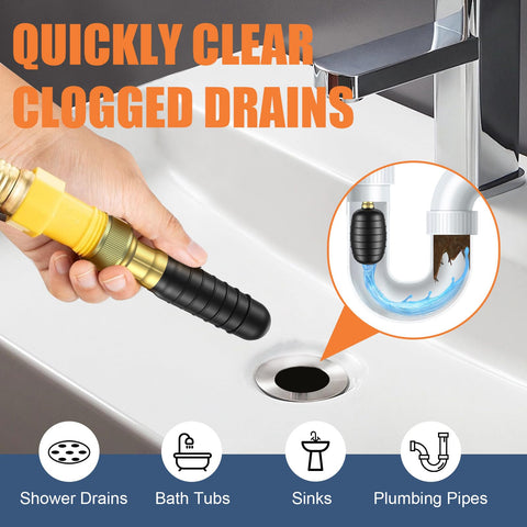 Fosenlion drain bladder hose-inlet allows easy setup with garden hose