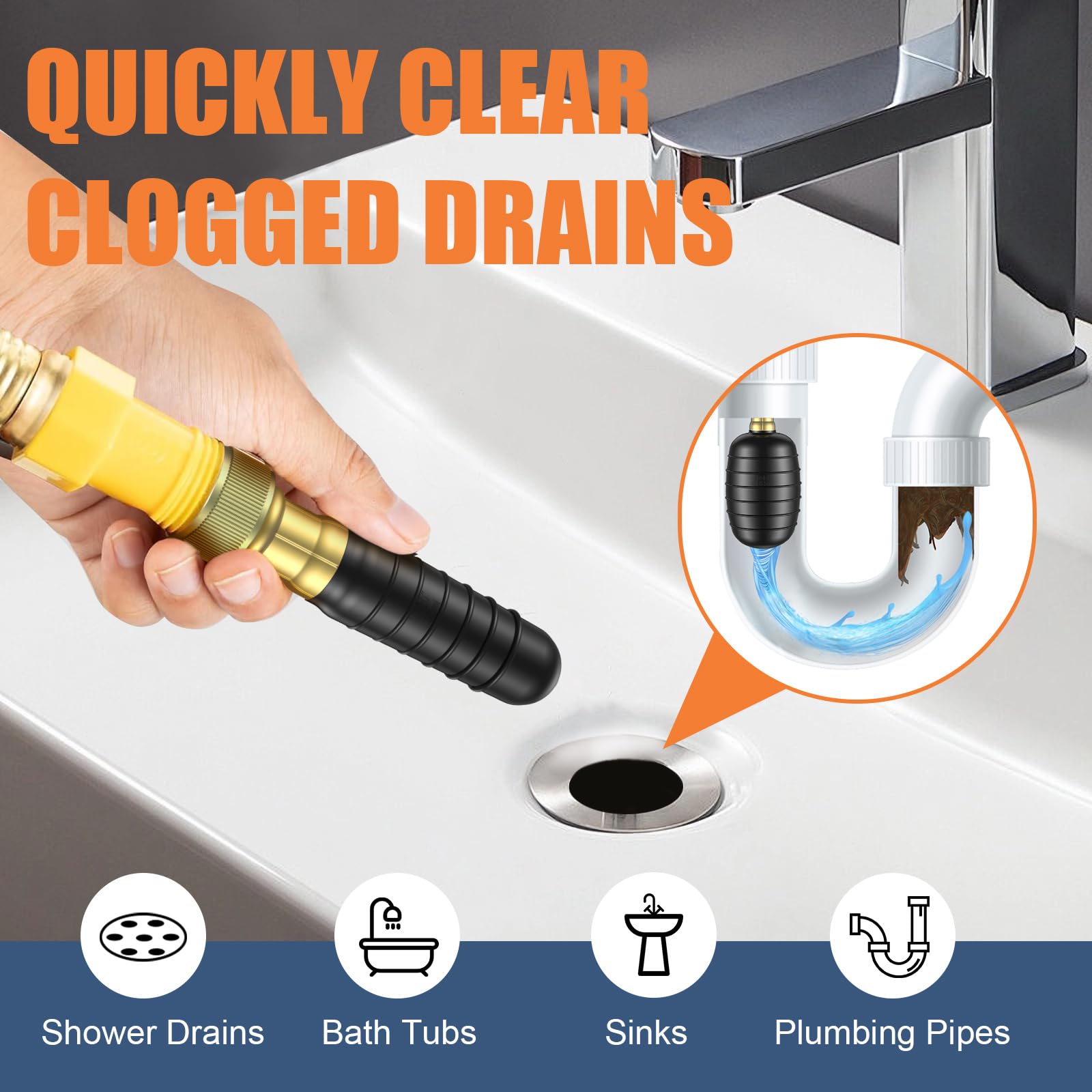 Fosenlion Drain Bladder Kit shut-off valve for controlled drainage.